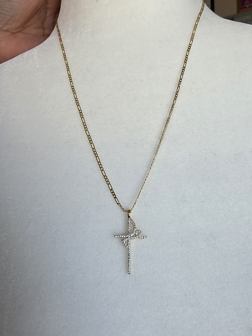 Cadena Con La Palabra Fe Oro Laminado 14k